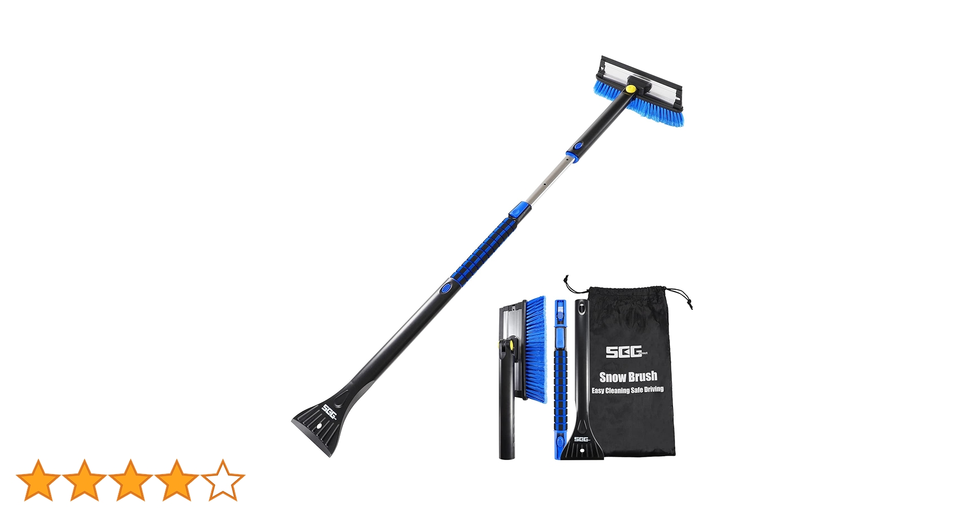 SEG Direct スノーブラシ 拡張可能スキージ アイススクレーパー Amazon.co.jp: SEG Direct スノーブラシ 127CM 拡張可能スキージ